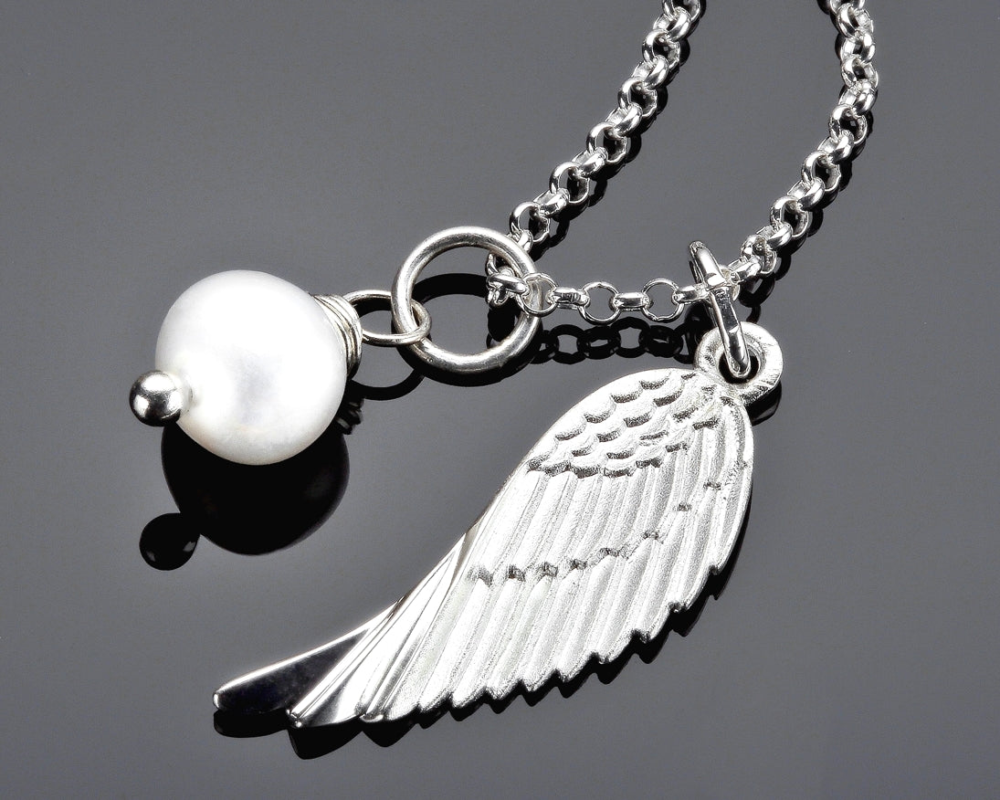 ENGELSRUFER KETTE SILBERSCHMUCK ENGELSFLÜGEL HALSKETTE 925 SILBER