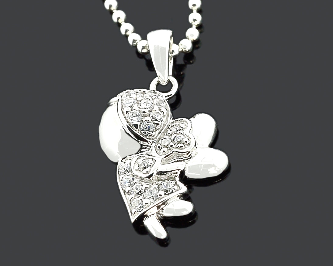 ENGEL KETTE, KETTE SCHUTZENGEL, TAUFKETTE, TAUFSCHMUCK SILBER